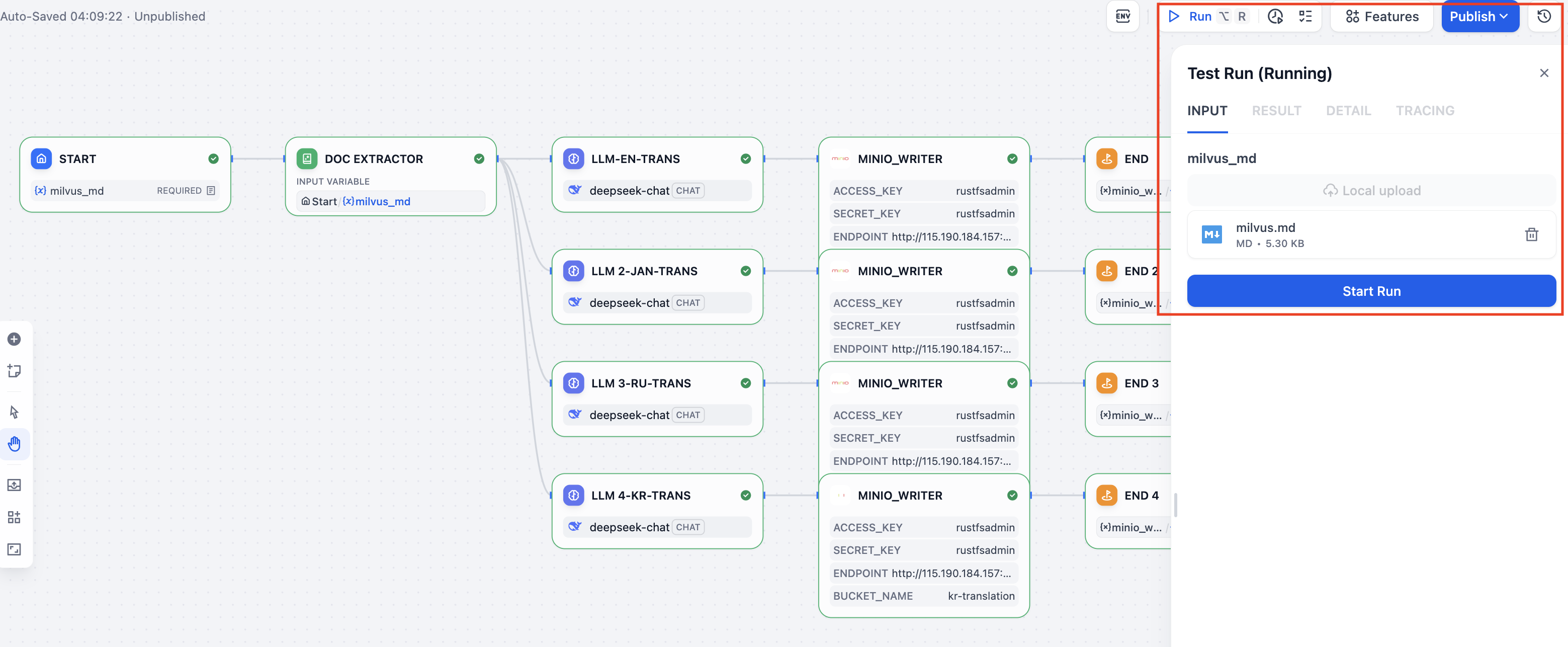 run dify workflow