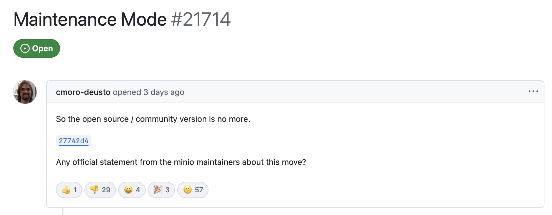maintenance mode issue